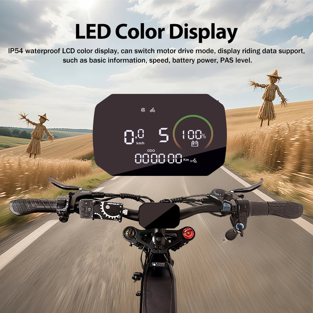 Deepower S8 Electric Bicycle 2000W+1500W Dual Motor Electric Bike 48V 60AH Removable Battery 20 Inch Fat Tire Adult Ebike