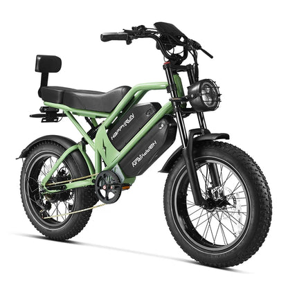 HAPPYRUN G70 20" Electric Cargo Bike with Long Range 2000W Motor Dual 20Ah+18Ah Batteries