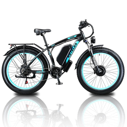 KETELES k800 dual motor electric bike 2000W adult electric mountain bike, 17.5AH/23AH battery, 21 speeds, hydraulic brakes, 26''