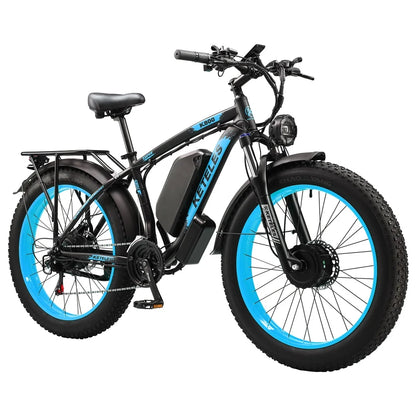 Original Factory KETELES K800 Electric Bicycle 2x1000W Two Wheel Drive E-Bike 26"x4.0" Fat Tire Dual Motor Electric Bike