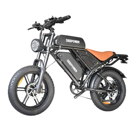 Deepower S8 Electric Bicycle 2000W+1500W Dual Motor Electric Bike 48V 60AH Removable Battery 20 Inch Fat Tire Adult Ebike