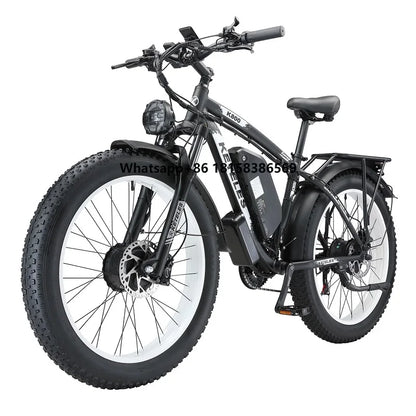 KETELES K800 AWD Electric Bicycle Two Wheel Drive E-Bike Fat Tire Dual Motor Electric Bike for Mountain and Hill