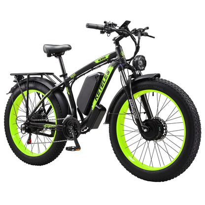 Original Factory KETELES K800 Electric Bicycle 2x1000W Two Wheel Drive E-Bike 26"x4.0" Fat Tire Dual Motor Electric Bike