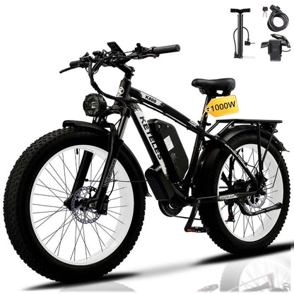 KETELES k800 dual motor electric bike 2000W adult electric mountain bike, 17.5AH/23AH battery, 21 speeds, hydraulic brakes, 26''