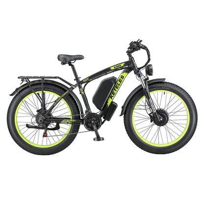KETELES K800 AWD Electric Bicycle Two Wheel Drive E-Bike Fat Tire Dual Motor Electric Bike for Mountain and Hill