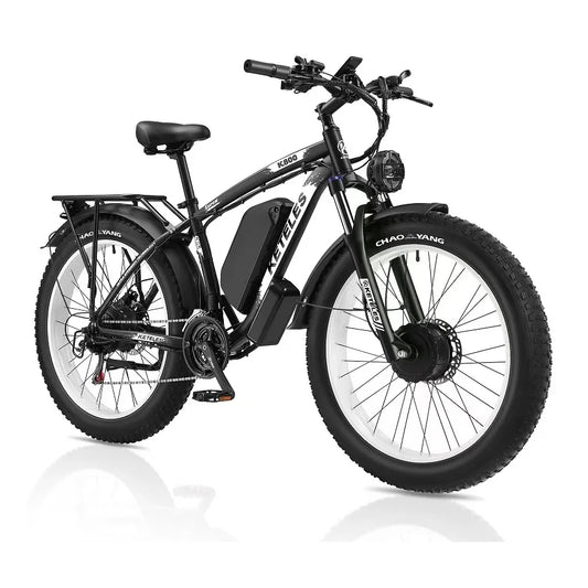 KETELES K800 AWD Electric Bicycle Two Wheel Drive E-Bike Fat Tire Dual Motor Electric Bike for Mountain and Hill
