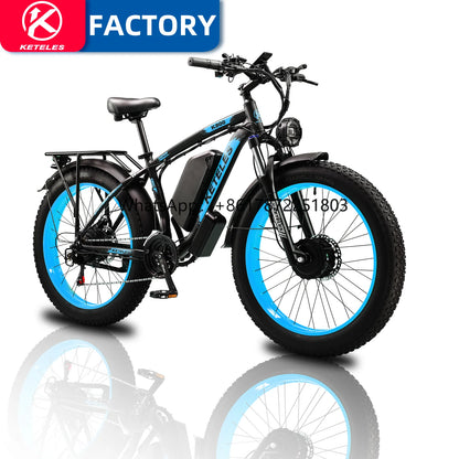 Drop Shipping EU US Warehouse KETELES 26" Inch E-Bike 2000W Motor 23AH Battery K800 Electric Bikes Fat Tire Electric Bicycle